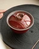 Imperial Langhong "Ice Crackle" High-End Sancai Gaiwan