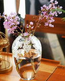 Hand-Painted Transparent Glass Vase Collection