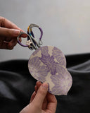 Artisan "Flowing Petal" Tassel Shears | Precision Tea Art Scissors with Brocade Sleeve