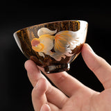 The Imperial Current | Hand-Painted Goldfish Lacquerware Master Cup